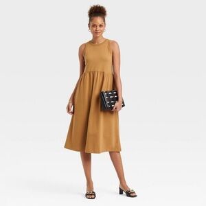 a new day Women's Midi Dress in Tan